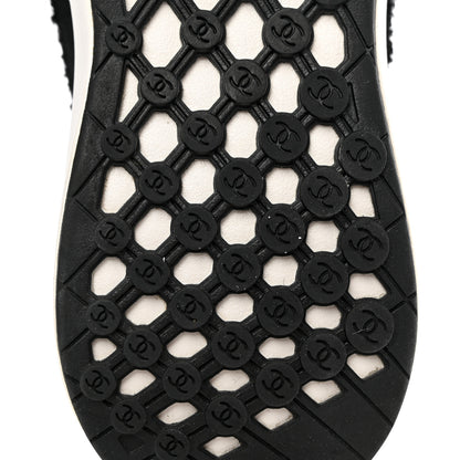 Chanel Fabric Logo Sneakers 39 Navy Black 8 of 8