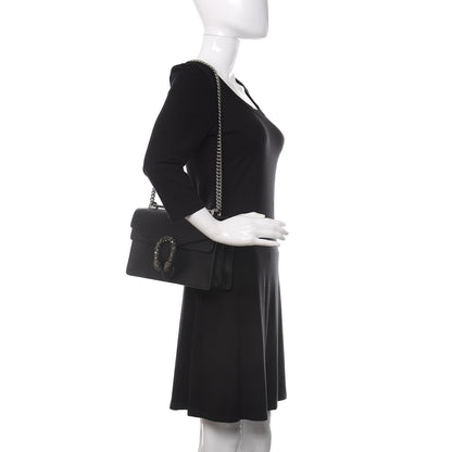 Gucci Pebbled Calfskin Small Dionysus Shoulder Bag Black 2 of 11
