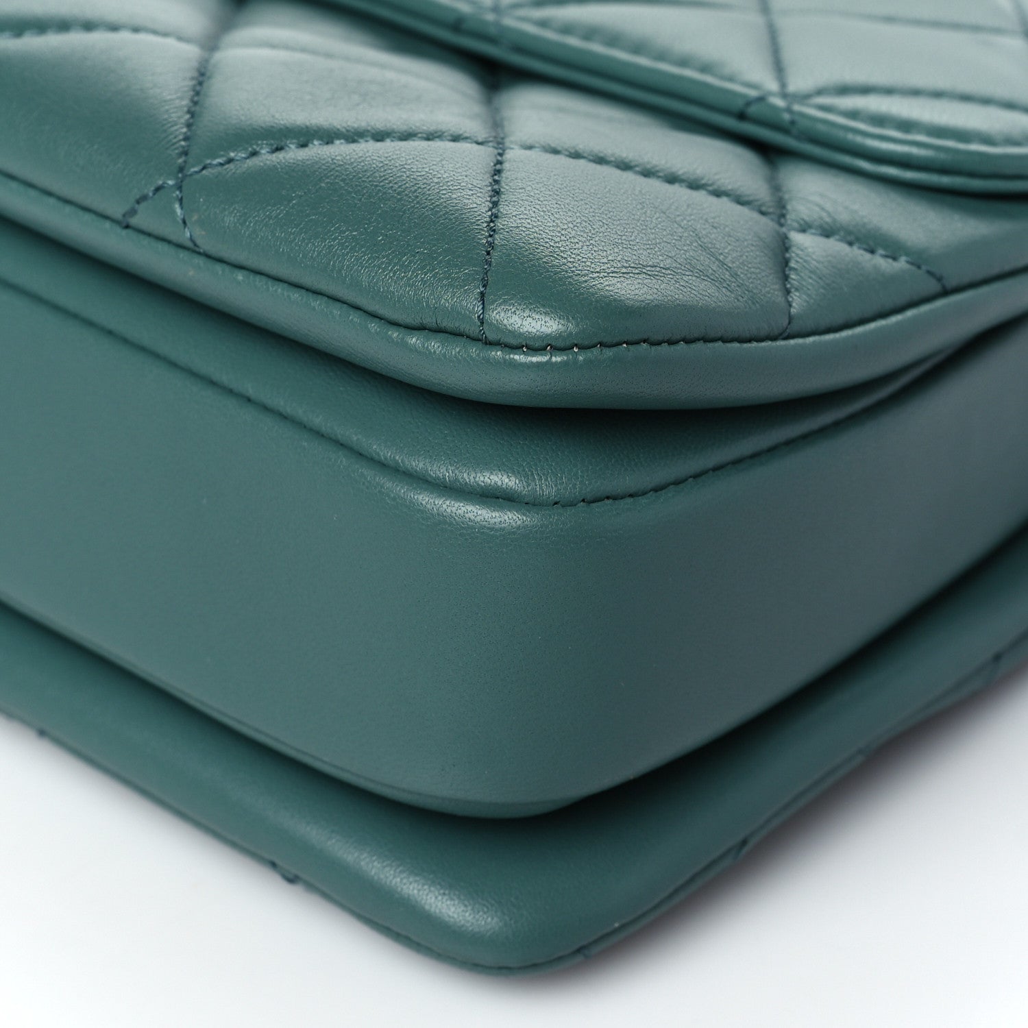 Chanel Lambskin Quilted Small Trendy CC Flap Dual Handle Bag Green 10 of 10