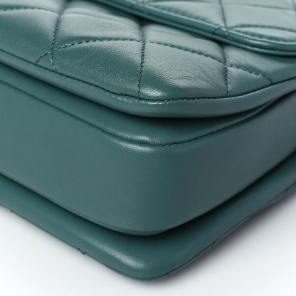 Chanel Lambskin Quilted Small Trendy CC Flap Dual Handle Bag Green 10 of 10