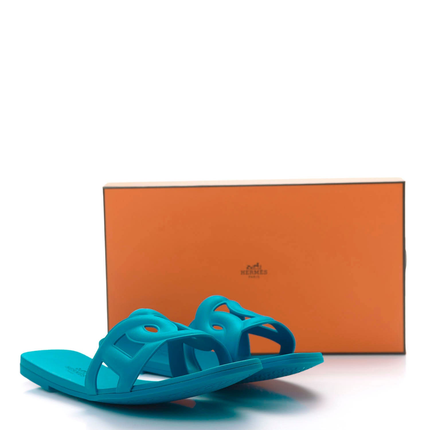 Hermes Rubber Aloha Sandals 39 Blue Vif 8 of 8