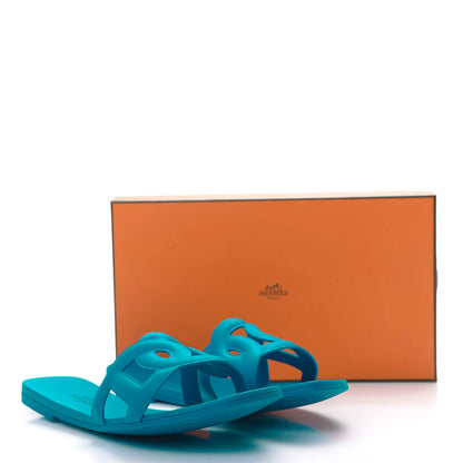 Hermes Rubber Aloha Sandals 39 Blue Vif 8 of 8