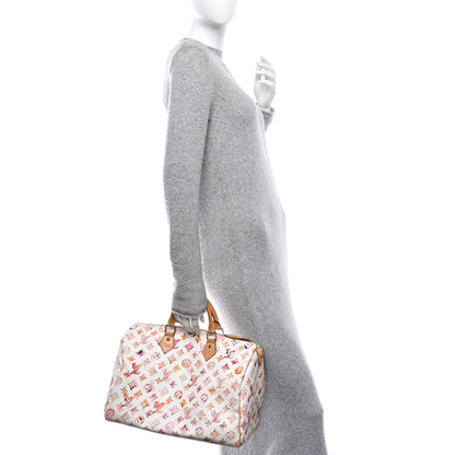 Louis Vuitton Watercolor Aquarelle Speedy 35 White 2 of 9