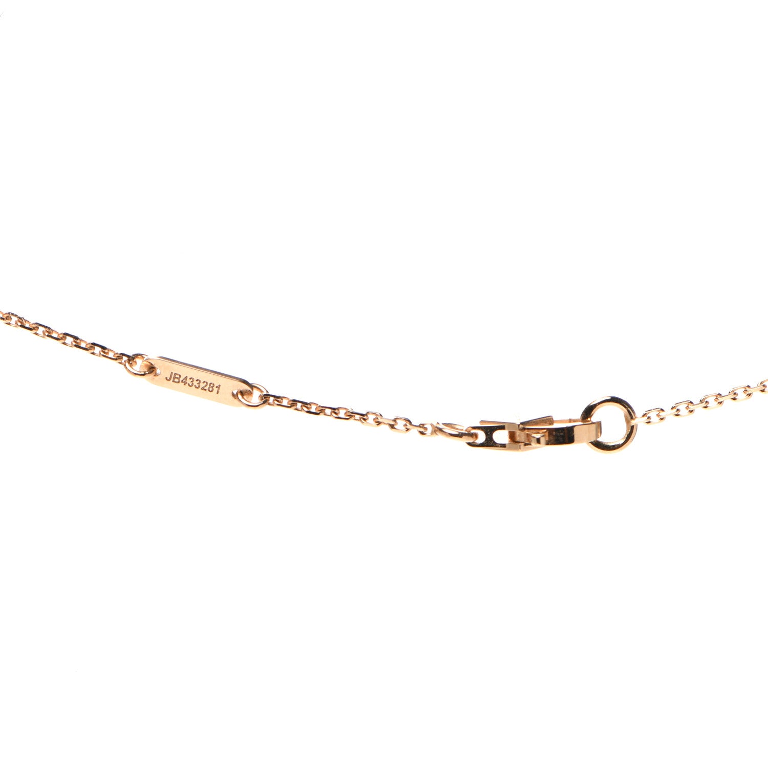 Van Cleef & Arpels 18K Rose Gold Carnelian Sweet Alhambra Pendant Necklace 5 of 6