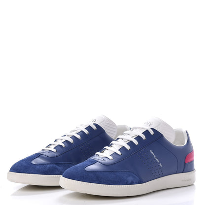 Christian Dior Homme Smooth Calfskin Suede Mens B01 Sneakers 40 Blue Red 3 of 10