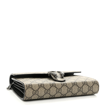 Gucci GG Supreme Monogram Mini Dionysus Chain Wallet Beige Black 4 of 12