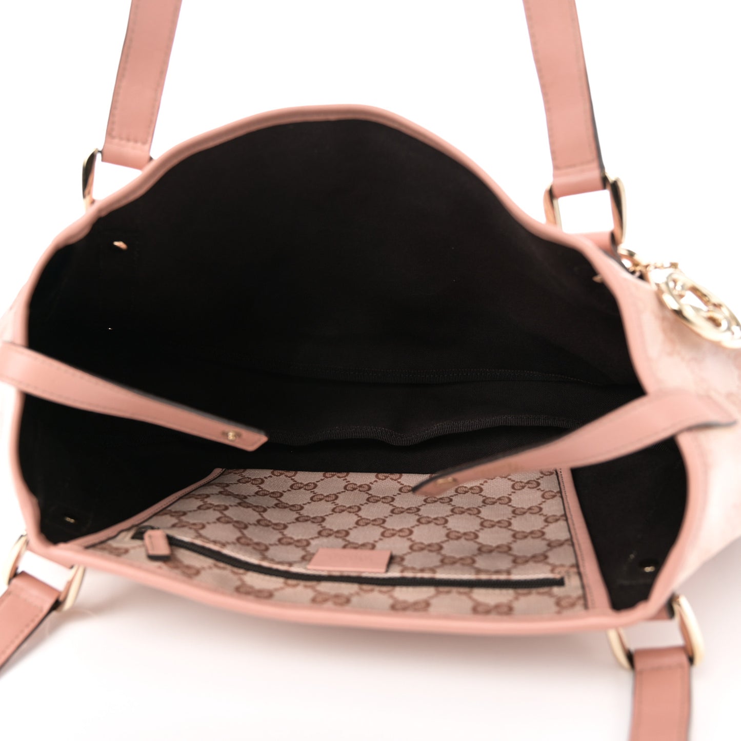 Crystal Monogram Medium Abbey Shoulder Bag Blush
