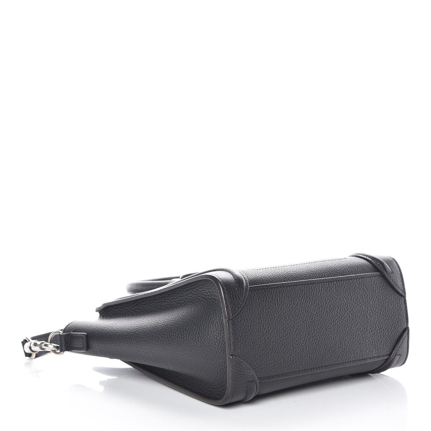 Drummed Calfskin Nano Luggage Black