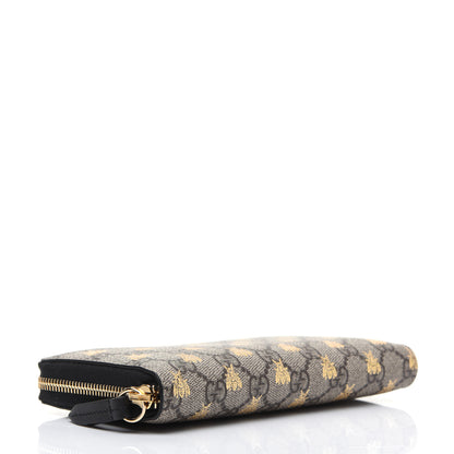 Gucci GG Supreme Monogram Bees Zip Around Wallet 4 of 11
