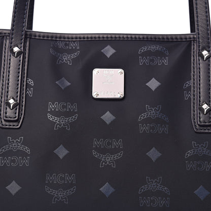 MCM Nylon Monogram Medium Dieter Shopper Tote Navy 10 of 10