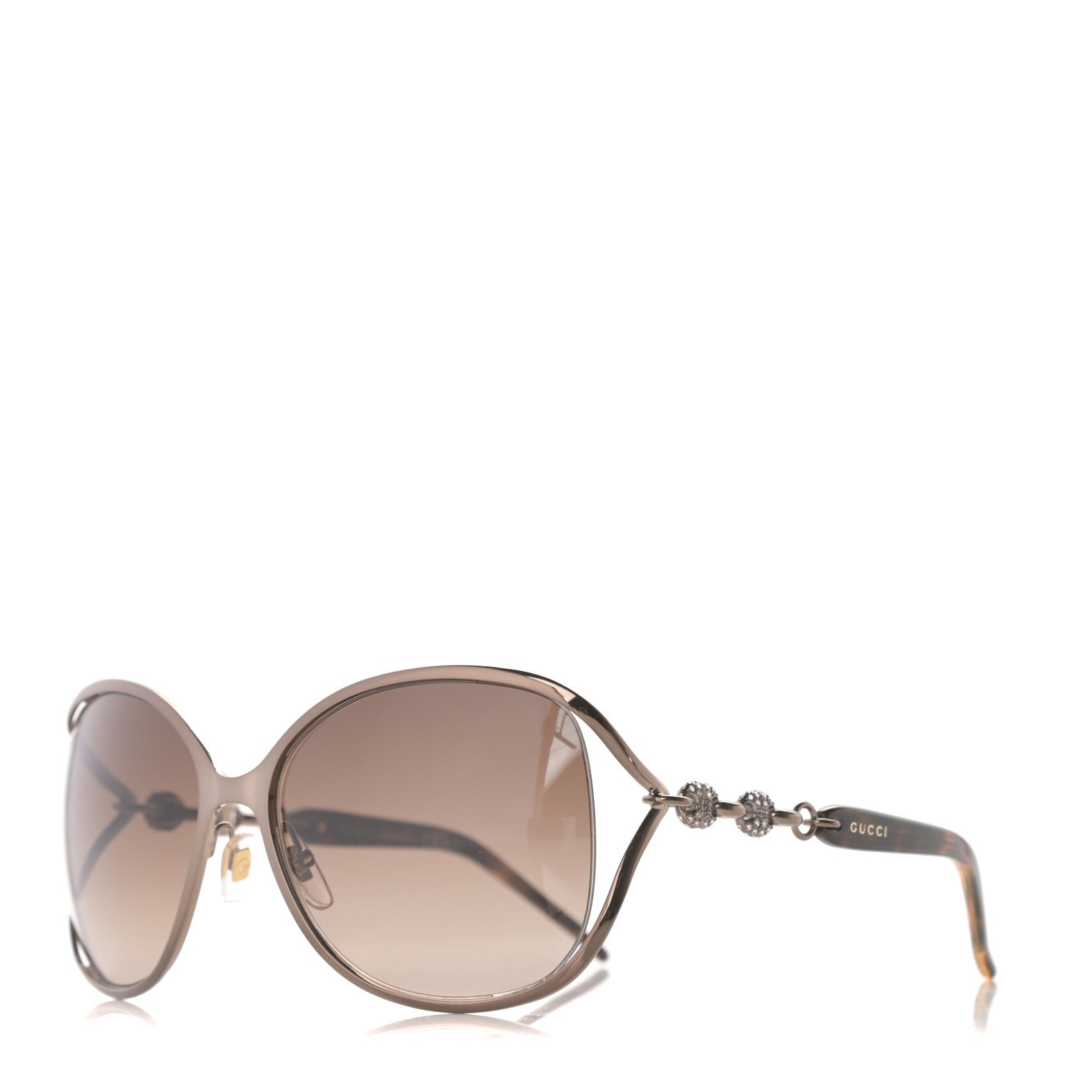 Gucci Crystal Marina Chain Sunglasses 4250/N/S Tortoise 1 of 8