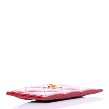 Chanel Aged Calfskin Quilted Reissue Card Holder Red 3 of 4