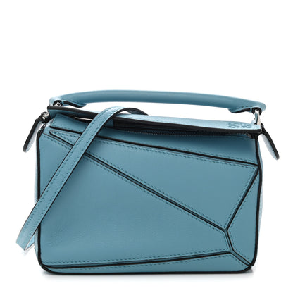Loewe Calfskin Mini Puzzle Bag Blue 2 of 10