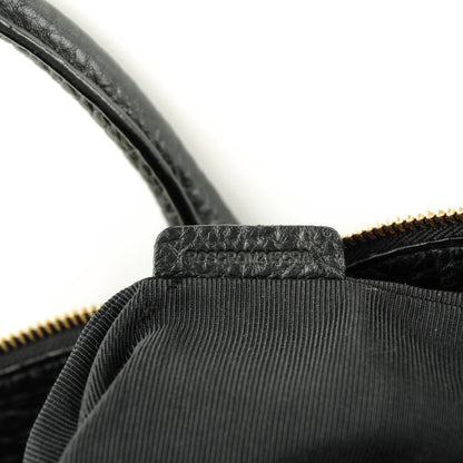 Burberry Heritage Grain Check Embossed Medium Dewsbury Tote Black 8 of 8