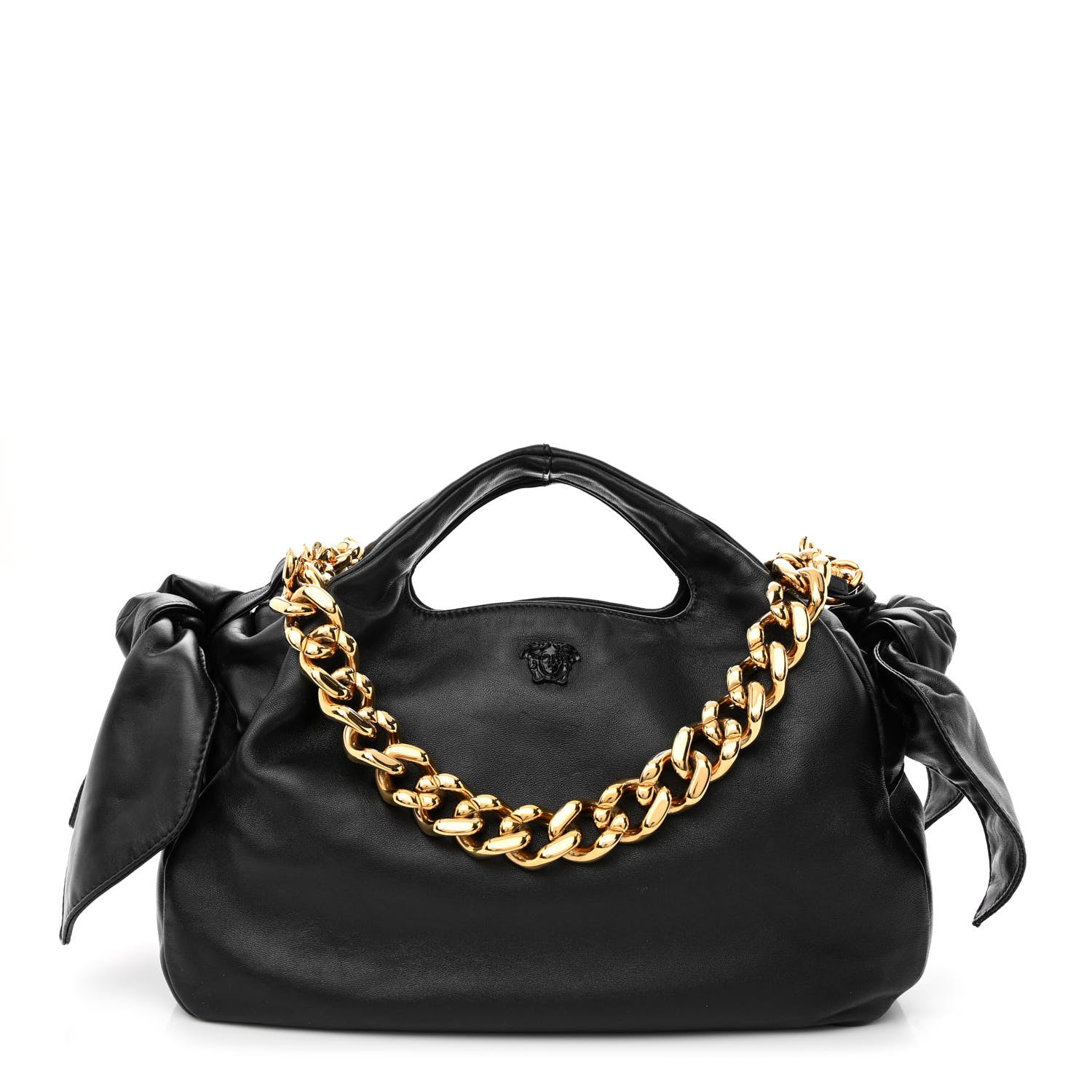 Versace Nappa Medusa Chain Shoulder Bag Black 3 of 11