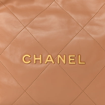 Chanel Shiny Calfskin Quilted Small Chanel 22 Beige 8 of 10