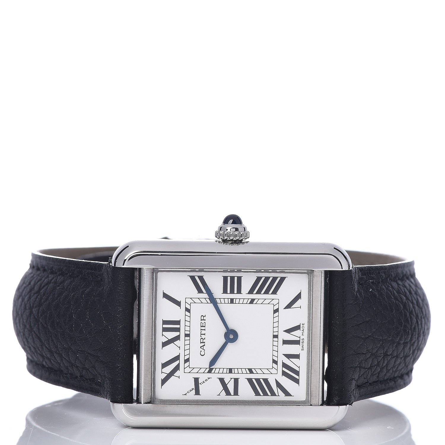 Cartier Stainless Steel Calfskin 24mm Tank Solo Quartz Watch 3 of 8