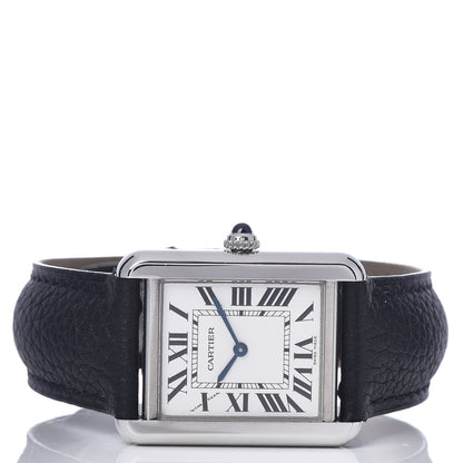 Cartier Stainless Steel Calfskin 24mm Tank Solo Quartz Watch 3 of 8