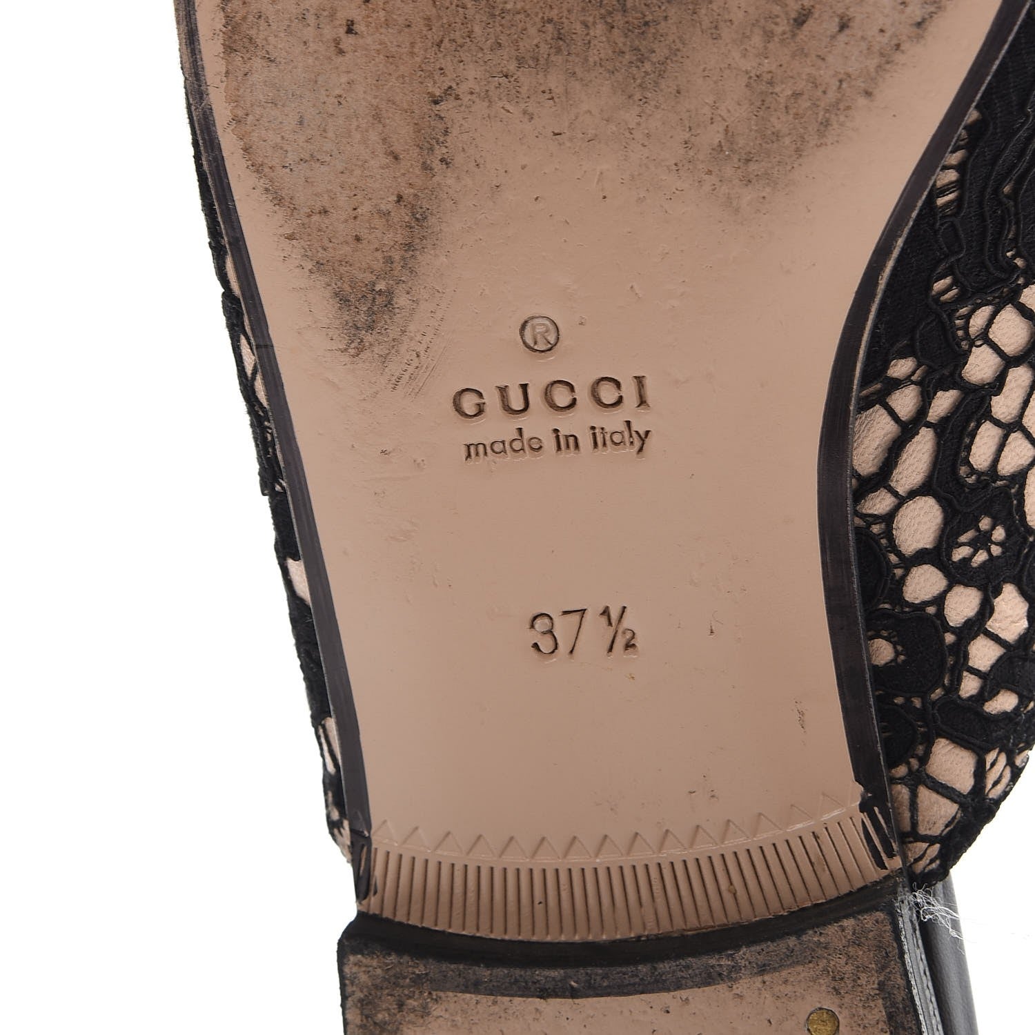 Gucci Leather Lace Horsebit Princetown Slippers 37.5 Black 8 of 12