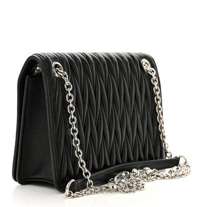 Miu Miu Nappa Matelasse Crystal Mini Chain Bag Black 4 of 11