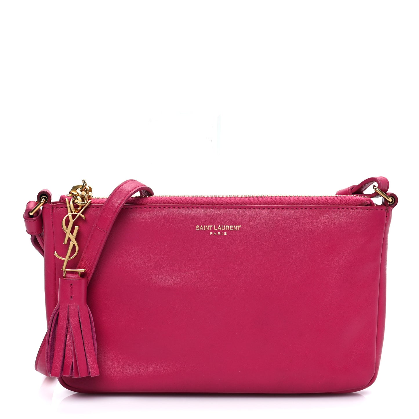 Calfskin Monogram Phone Pouch Crossbody Bag Bubblegum