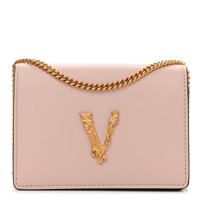 Versace Vitello Mini Virtus Chain Clutch Pink 1 of 6
