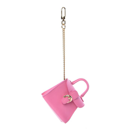 Delvaux Calfskin Mini Brillant Bag Charm Pink 2 of 8