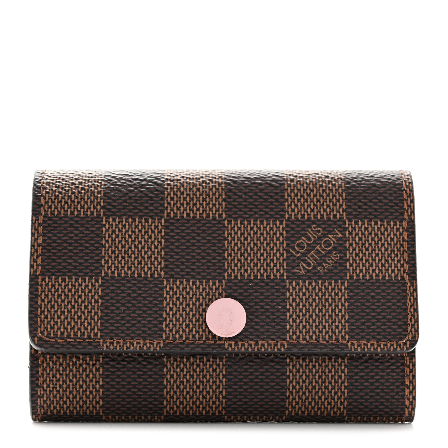 Damier Ebene Multicles 6 Key Holder Rose Ballerine