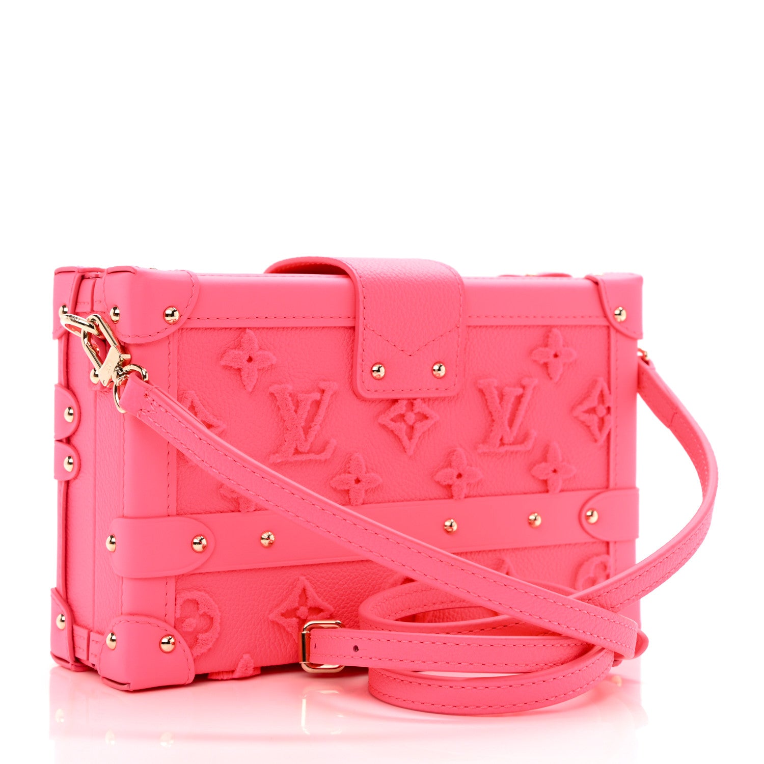 Louis Vuitton Monogram Tuffetage Petite Malle Rose Fluo 3 of 8