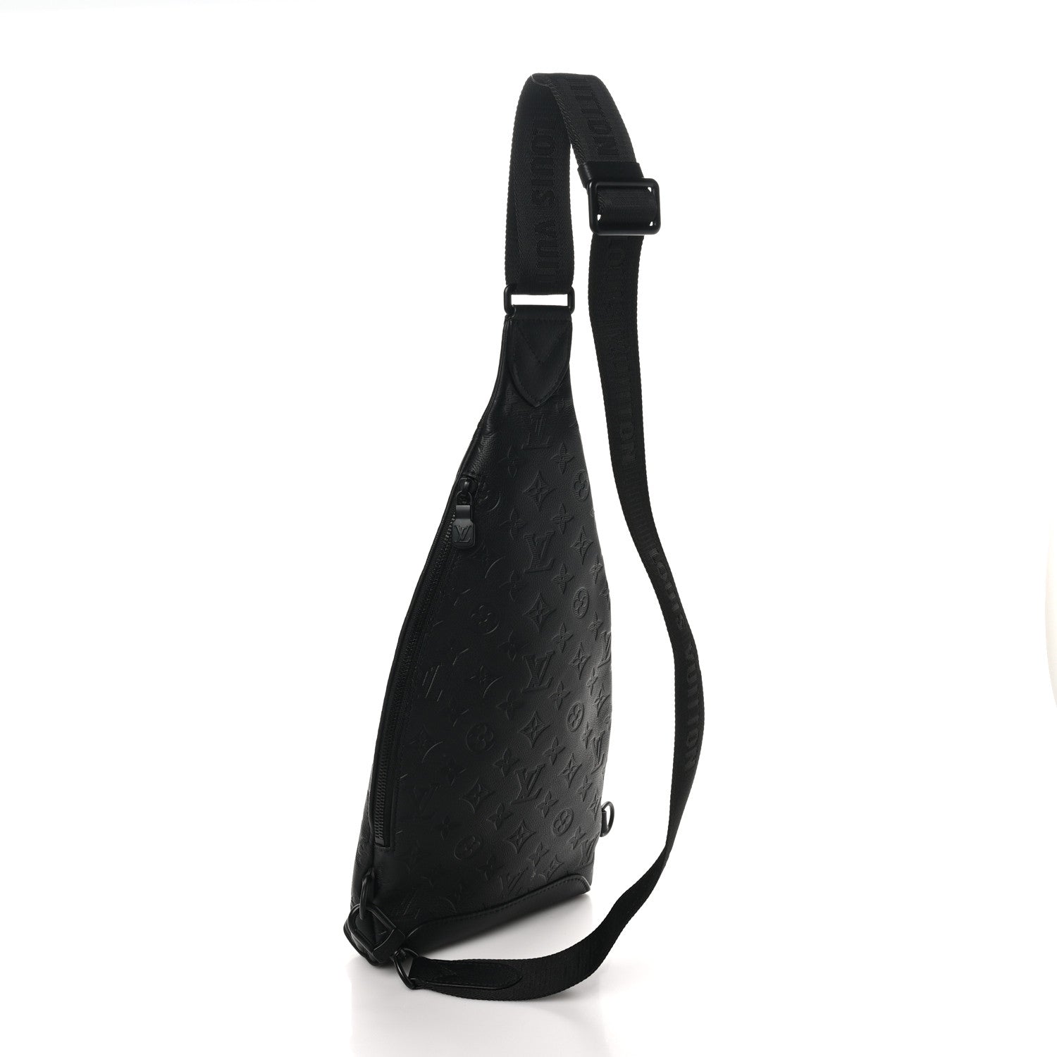 Louis Vuitton Calfskin Shadow Monogram Duo Slingbag Black 3 of 10