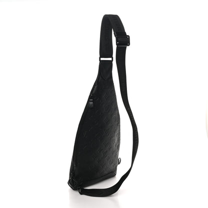 Louis Vuitton Calfskin Shadow Monogram Duo Slingbag Black 3 of 10