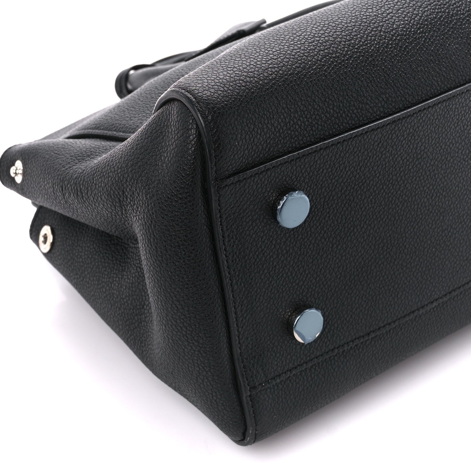 Saint Laurent Grained Calfskin Small Cabas Rive Gauche Black 10 of 11