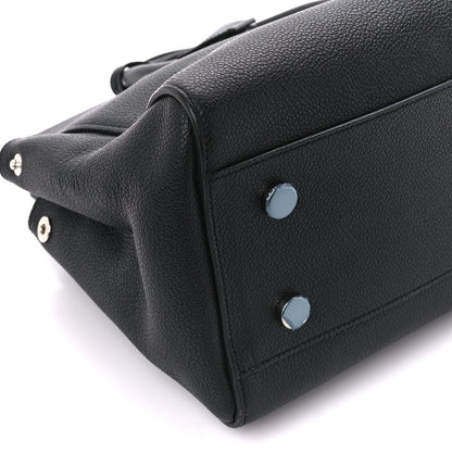 Saint Laurent Grained Calfskin Small Cabas Rive Gauche Black 10 of 11
