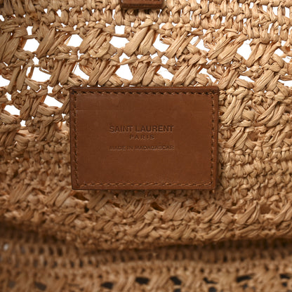 Saint Laurent Raffia Calfskin Small Panier Tote Naturel Naturel 6 of 11