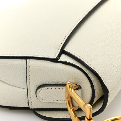 Christian Dior Grained Calfskin Mini Saddle Bag White 13 of 13