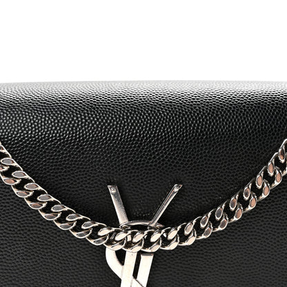Saint Laurent Grain De Poudre Small Classic Monogram Kate Tassel Satchel Black 7 of 9