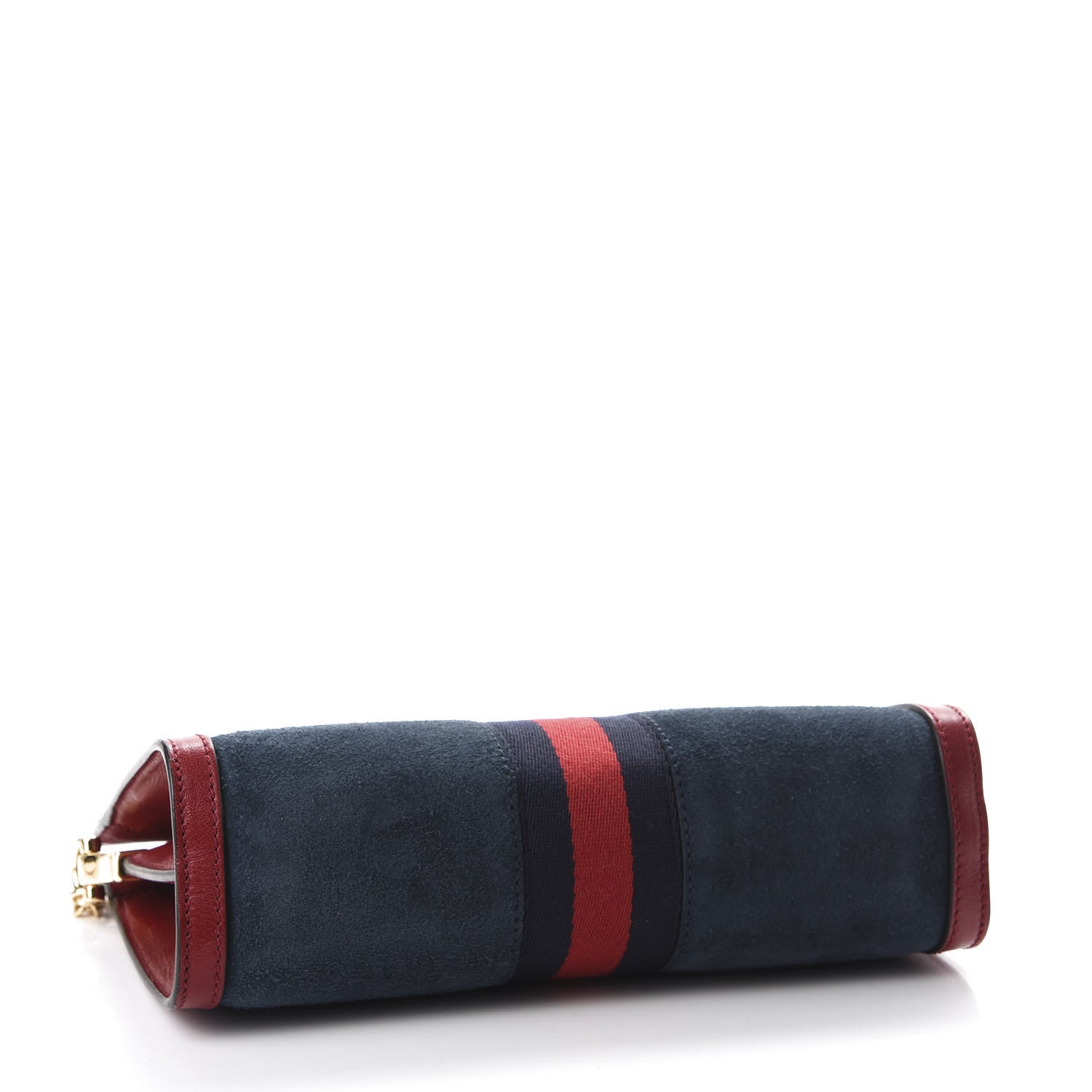 Gucci Suede Calfskin Web Small Ophidia Chain Shoulder Bag New Blue Romantic Cherry 3 of 10