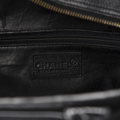 Chanel Calfskin Patent Quilted Large Bowler Black 8 of 10