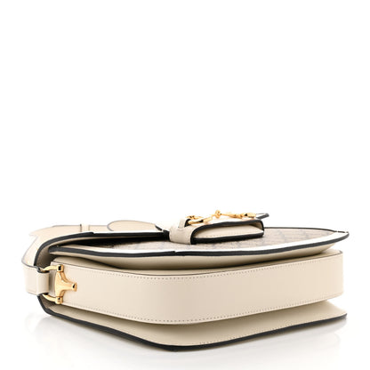 Gucci GG Supreme Monogram Horsebit 1955 Shoulder Bag Beige Mystic White 4 of 10