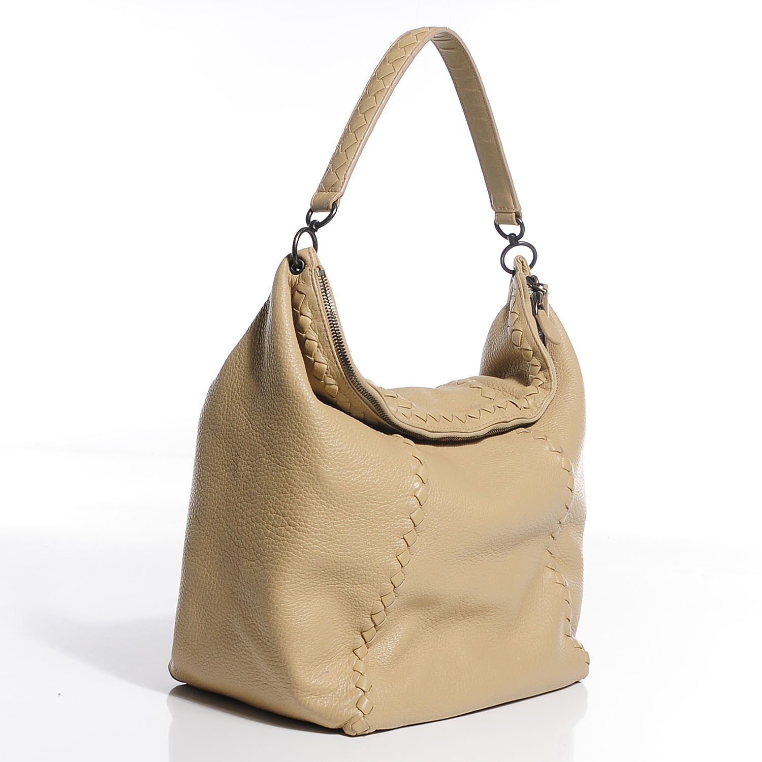 Bottega Veneta Washed Cervo Deerskin Large Hobo Ciel 3 of 9