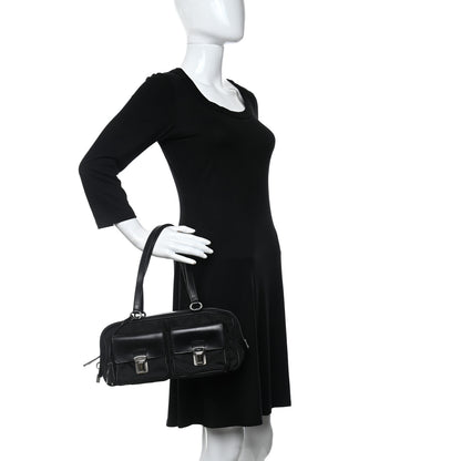 Prada Tessuto Nylon City Calf Satchel Black 2 of 10