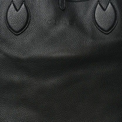 Gucci Grained Calfskin Monogram Large Totissima Reversible Tote Black 12 of 17
