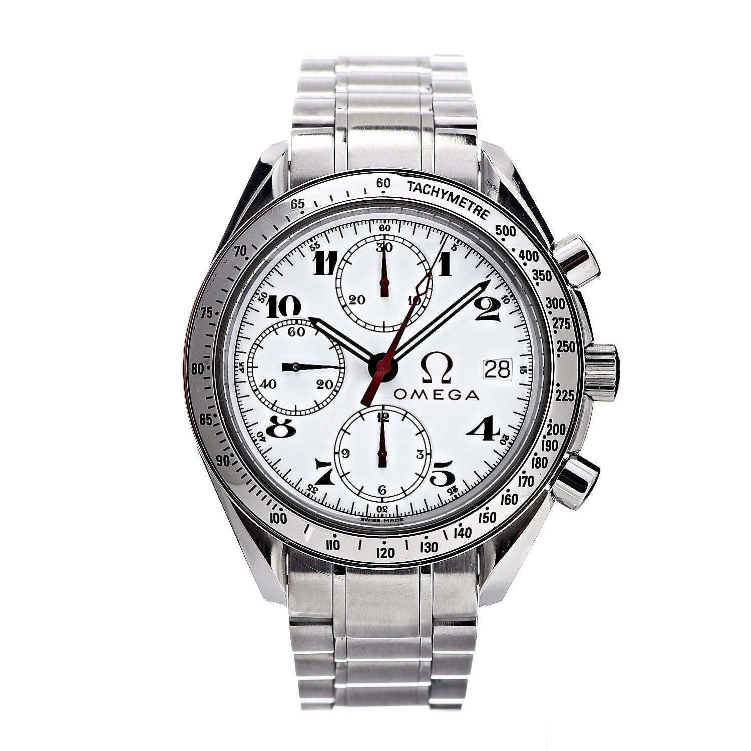 Omega Stainless Steel 39mm Speedmaster Date Olympic Series Automatic Watch White 3513.20.00 1 of 6