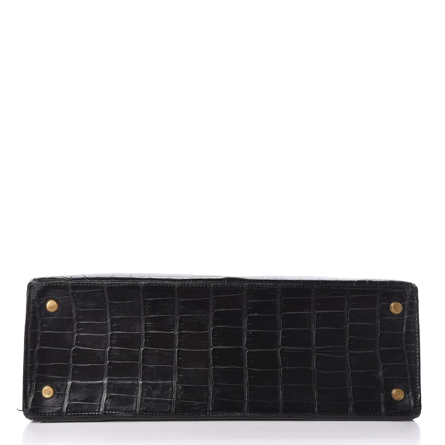 Shiny Porosus Crocodile Kelly Sellier 32 Black