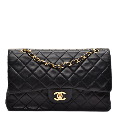 Chanel Lambskin Quilted Medium Double Flap Black 1 of 10