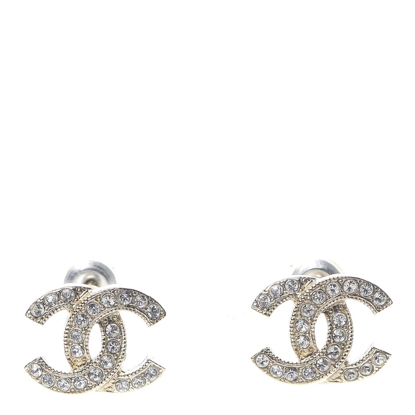 Crystal CC Earrings Gold