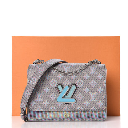 Louis Vuitton Calfskin Monogram LV Pop Twist Shoulder Bag MM Blue 10 of 10