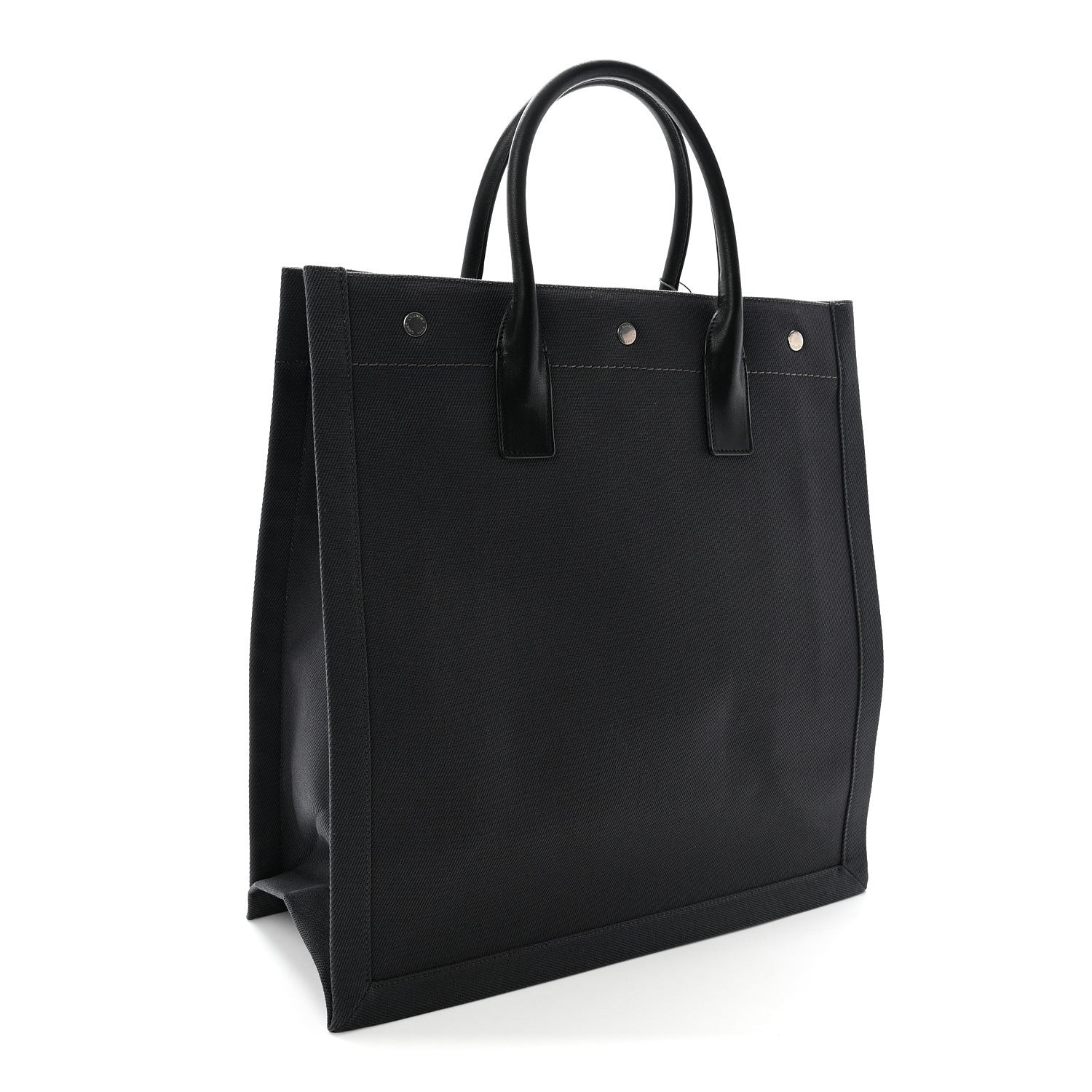 Saint Laurent Linen Calfskin Rive Gauche North South Tote Grey 3 of 10