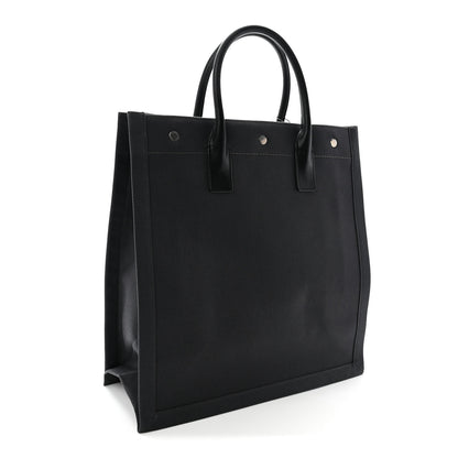 Saint Laurent Linen Calfskin Rive Gauche North South Tote Grey 3 of 10
