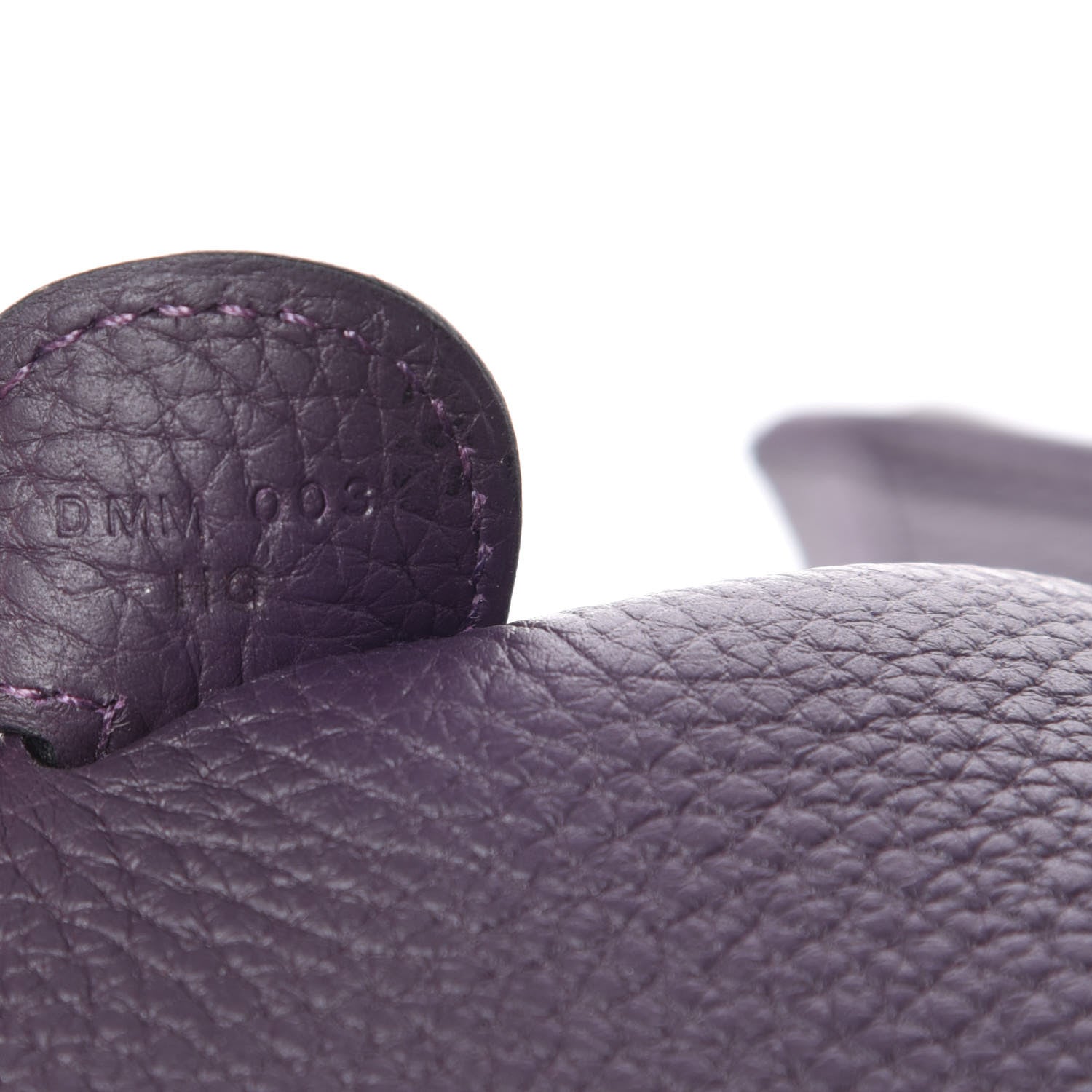 Hermes Taurillon Clemence Evelyne III GM Raisin 7 of 10